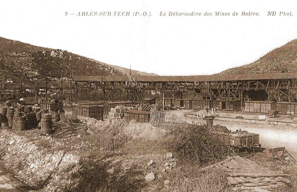 Débarcadère des mines de Batère à la gare d'Arles-sur-Tech