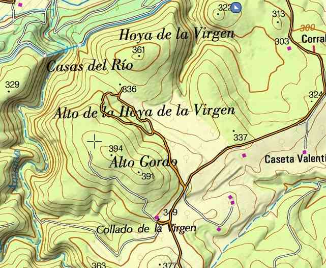 En direction de l'Alto de la Hoya de la Virgen