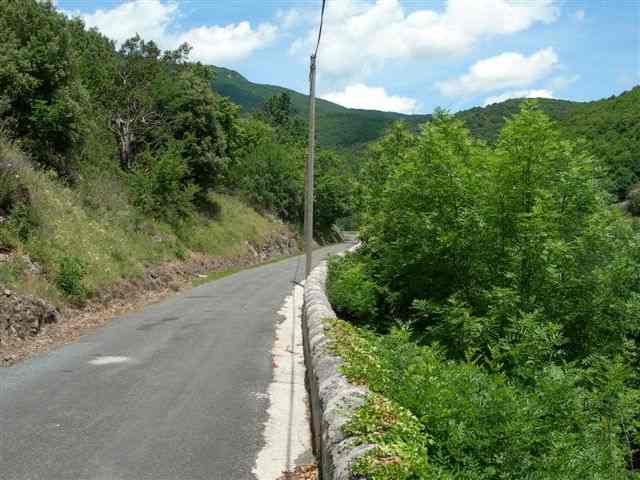 Route de Lignon en direction du Saut de Vézoles