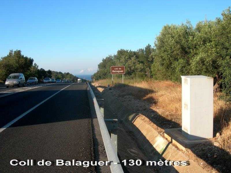 Coll de Balaguer controlé par radar