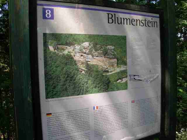 Panneau ruines du Blumenstein