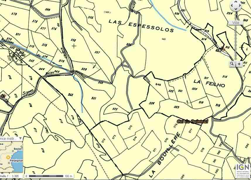Agrandir l'image Carte du Col de Quintoul
