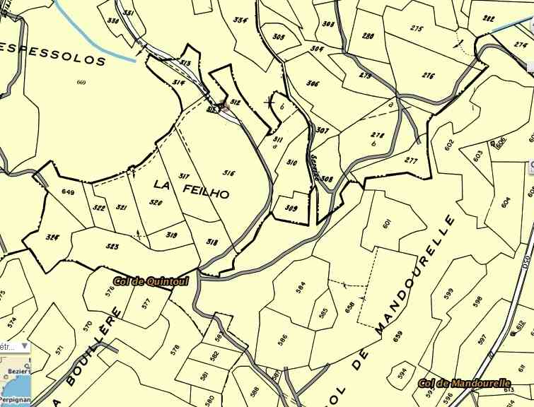Agrandir l'image Carte du Col de Quintoul