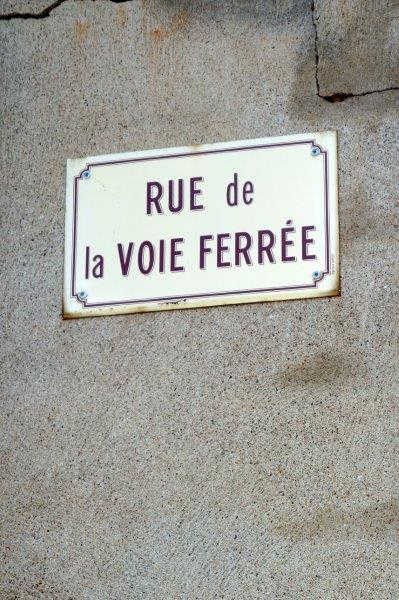 Plaque rue de la Voie Ferrée (Saint-Chinian)