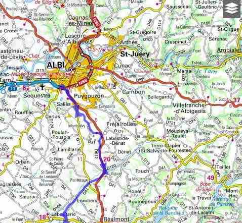 Agrandir l'image Parcours de la Voie Verte entre Castres et Albi