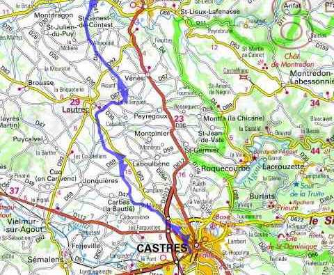 Agrandir l'image Parcours de la Voie Verte entre Castres et Albi