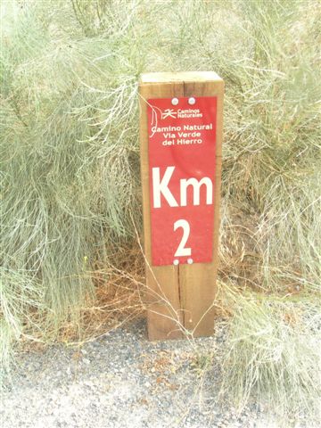 KM 2 sur la Piste Verte del Hierro (Seron)