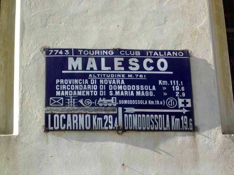 Malesco, ancien panneau