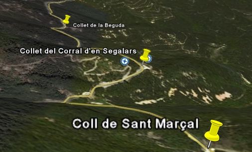 Collet du Corral d'en Segalar sur Google Earth